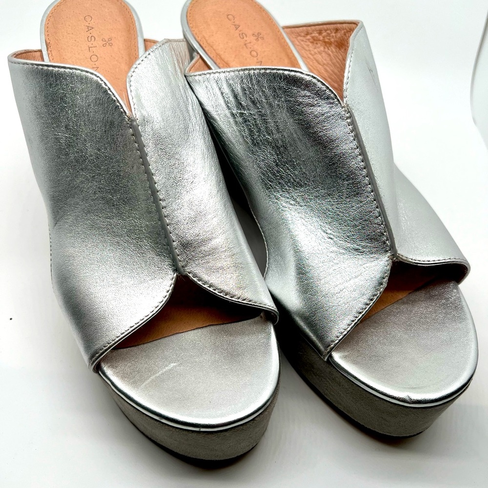 New SILVER CASLON ( Nordstrom’s)WEDGES
